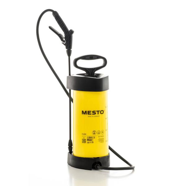 MESTO FLORI Drucksprühgerät 5 L mit ergonomischem Abstellventil, Sicherheitsverriegelung und transparenter Füllstandsanzeige, Artikel 3232R